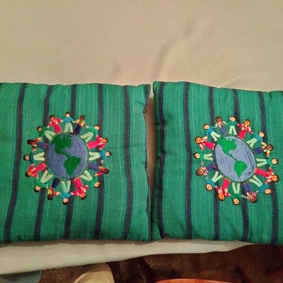 Two "Children Around the World" Pillows - Picture 1 of 6